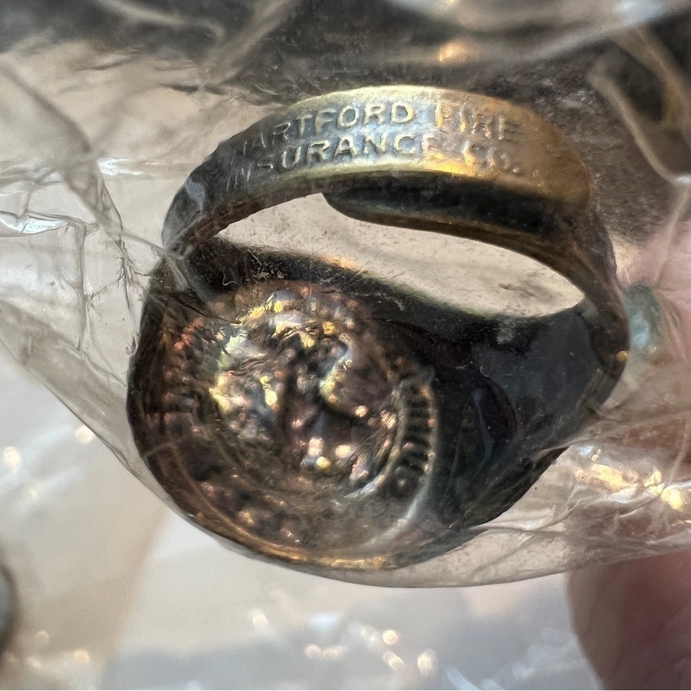 1950S Junior Fire Marshal Rings The Hartford Insurance Group Original Packaging - Picture 5 of 8